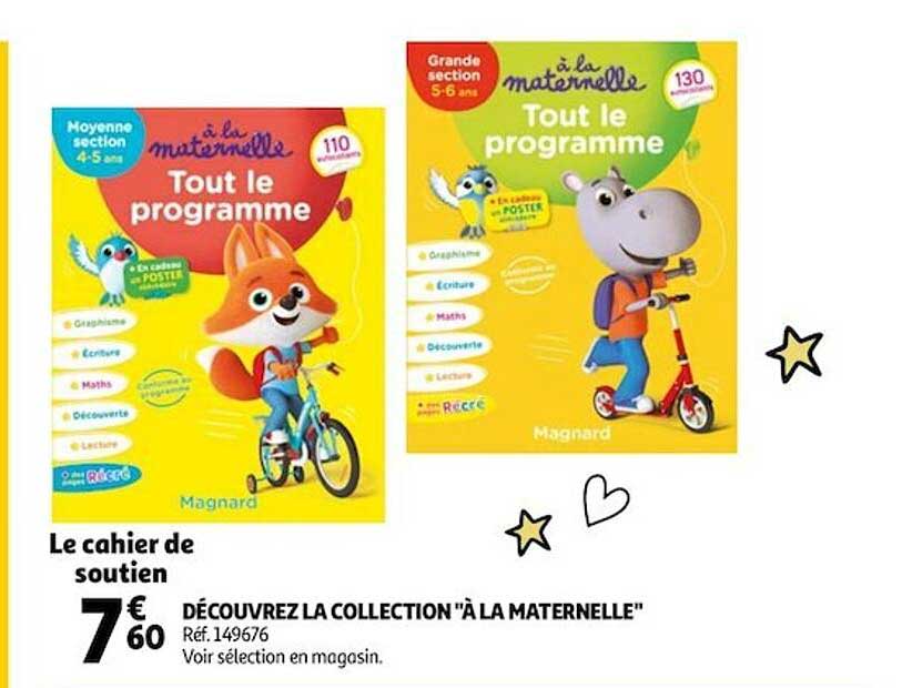 découvrez la collection "à la maternelle"