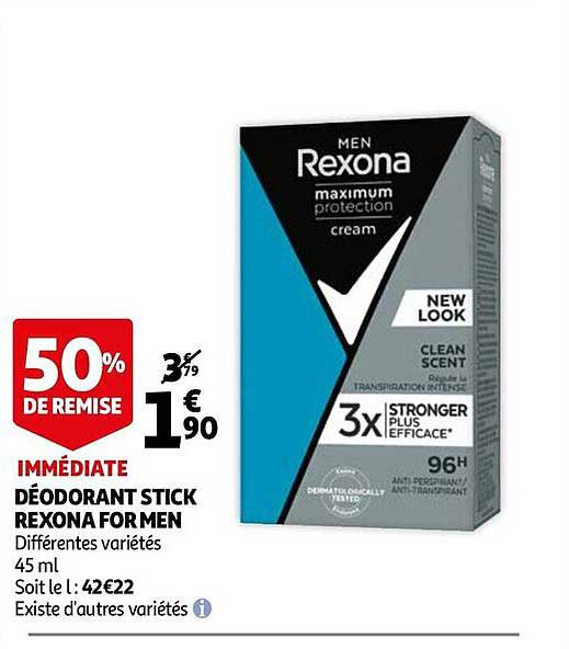 déodorant stick rexona for men