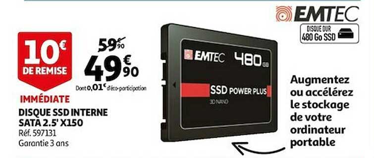 disque ssd interne sata 2.5' x 150 emtec