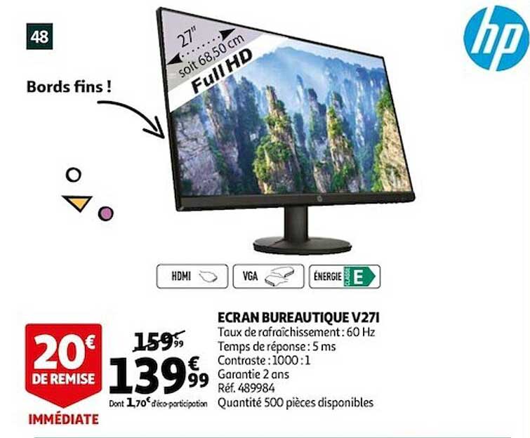 écran Bureautique V271 Hp