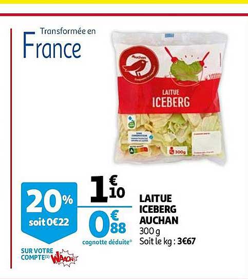 Laitue Iceberg Auchan
