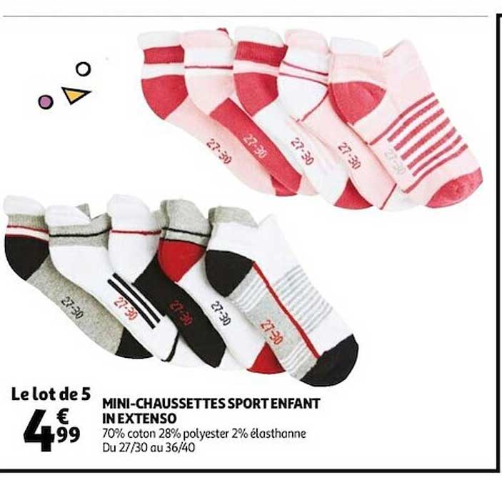 mini-chaussettes sport enfant in extenso