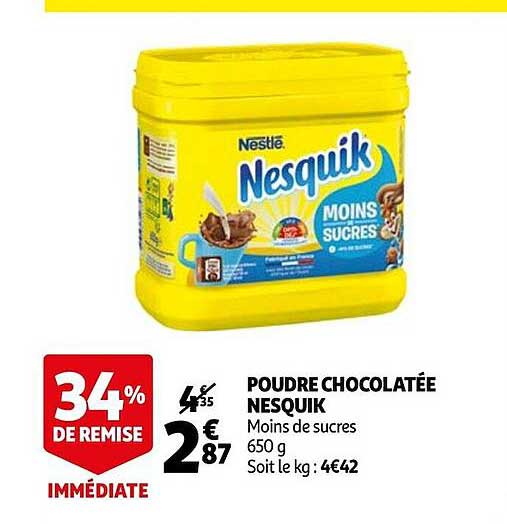 poudre chocolatée nesquik