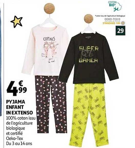 pyjama enfant in extenso