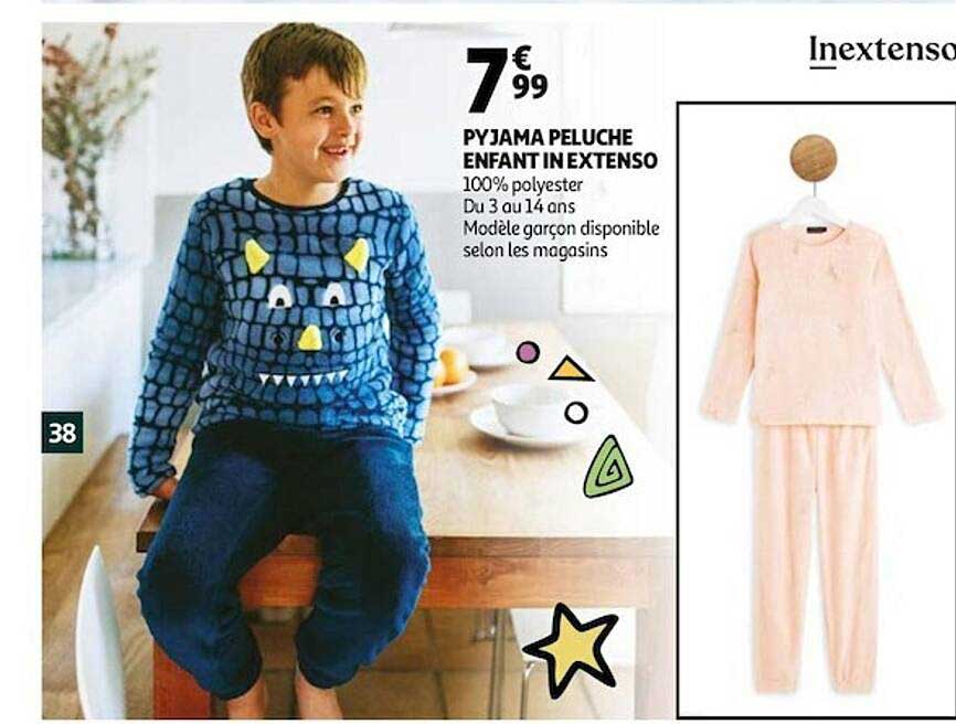 Pyjama Peluche Enfant In Extenso