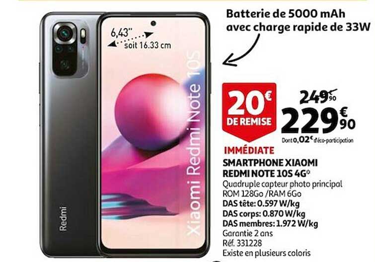 Smartphone Xiaomi Redmi Note 10s 4g