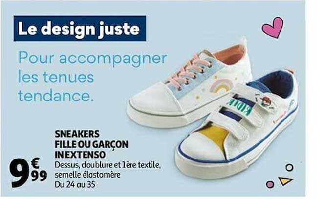 sneakers fille ou garçon in extenso