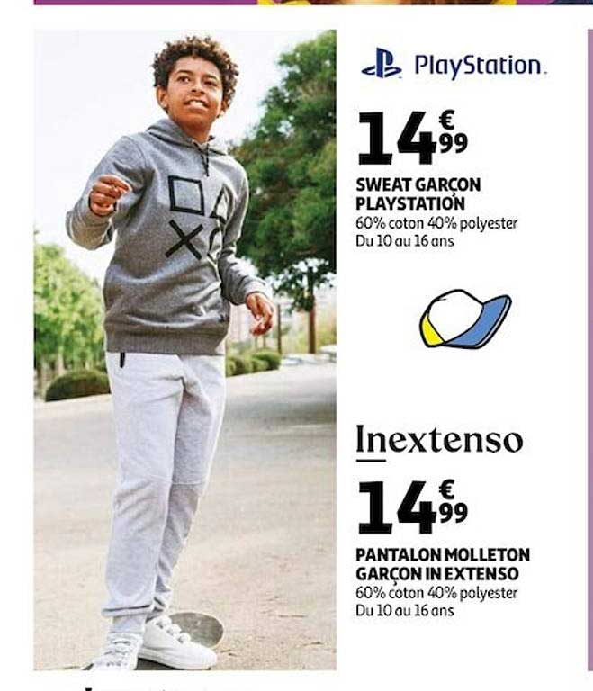 sweat garçon playstation, pantalon molleton garçon in extenso