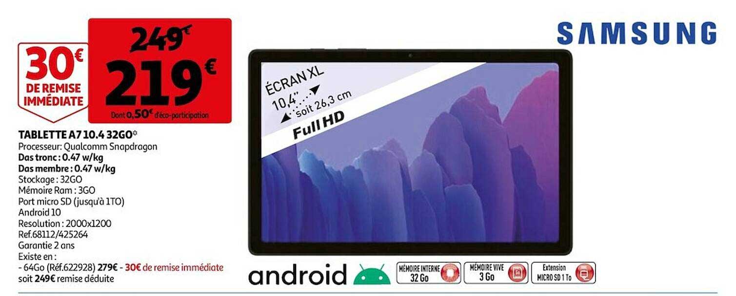 tablette a7 10.4 32go samsung