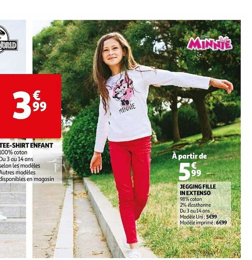 tee-shirt enfant, jegging fille in extenso