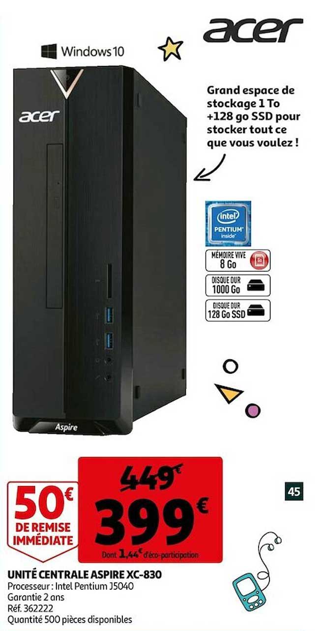 unité centrale aspire xc-830 acer