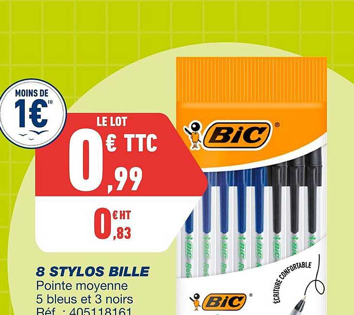 8 Stylos Bille Bic