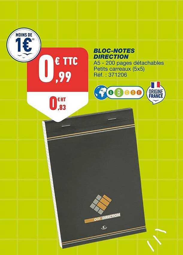 bloc-notes direction