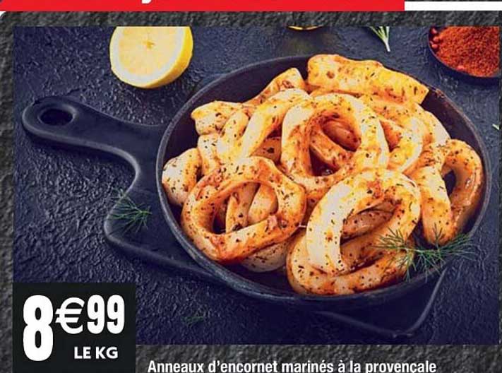 anneaux d'encornet marinés à la provençale