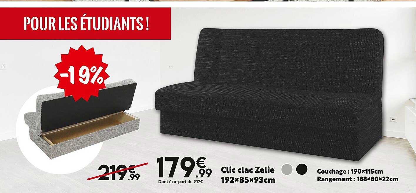 clic clac zelie 192 x 85 x 93 cm