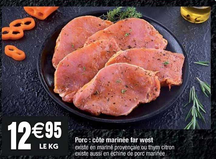 porc : côte marinée far west