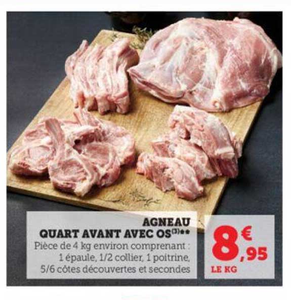 agneau quart avant avec os