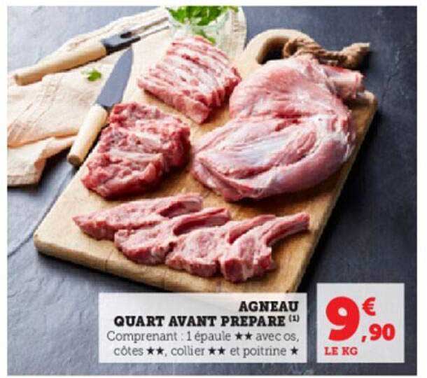 agneau quart avant préparé