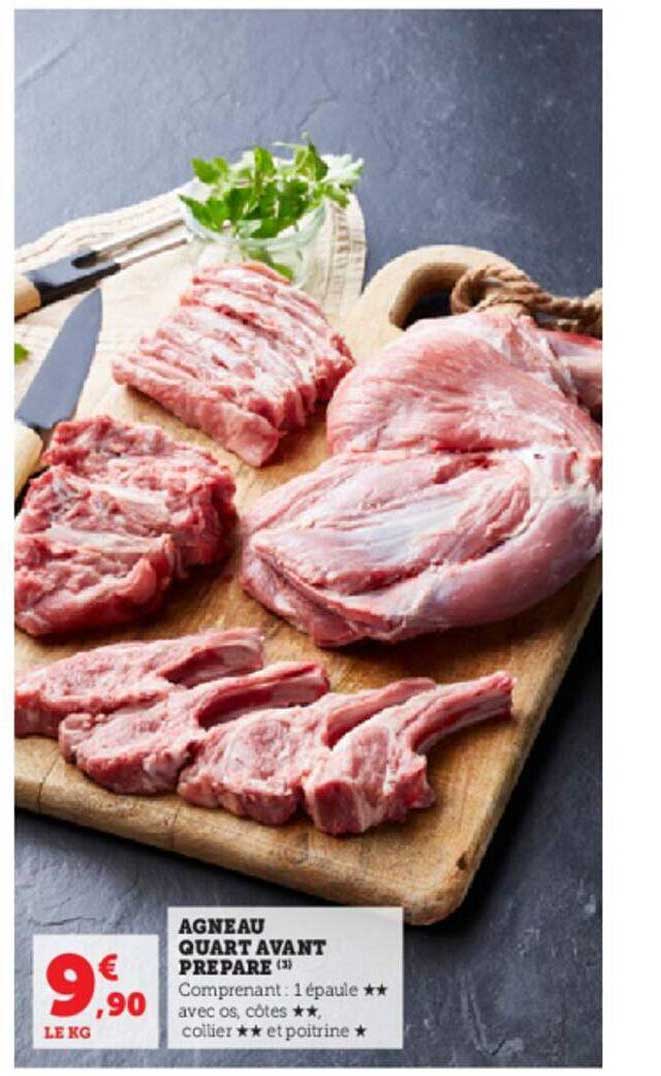 agneau quart avant préparé