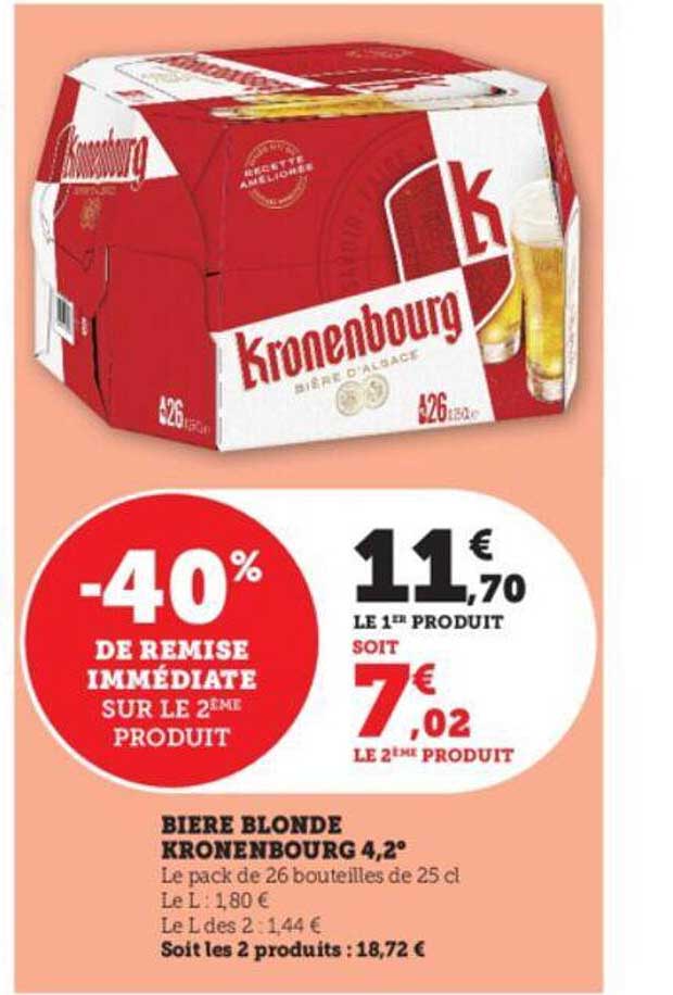 Bière Blonde Kronenbourg 4,2°