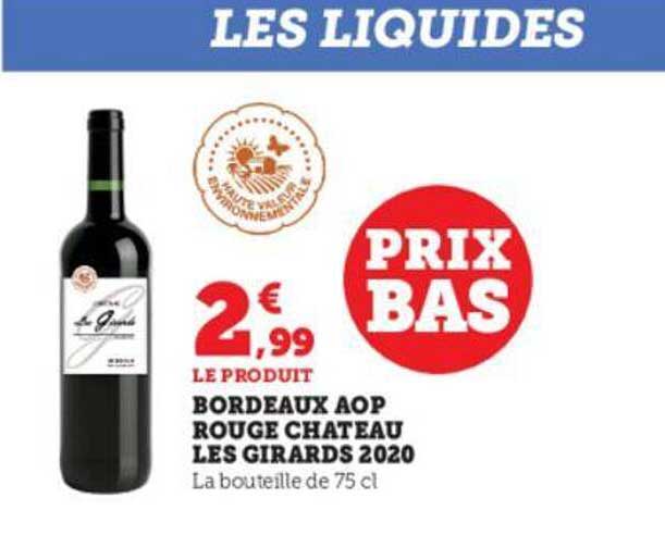 Bordeaux Aop Rouge Château Les Girards 2020