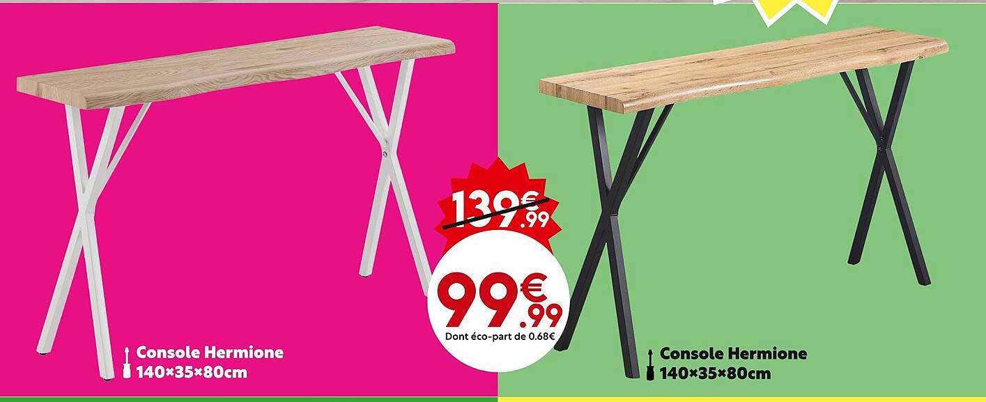 Console Hermione 140  X 35 X 80 Cm