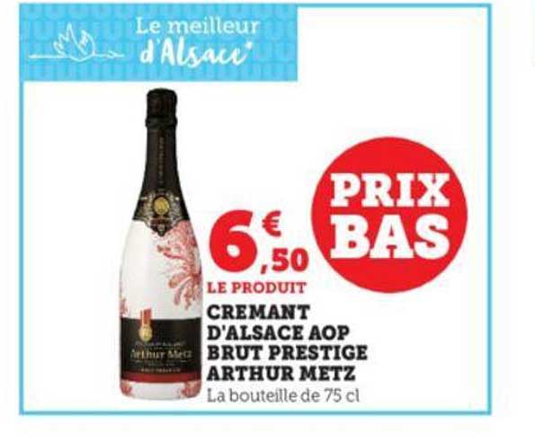 crémant d'alsace aop brut prestige arthur metz