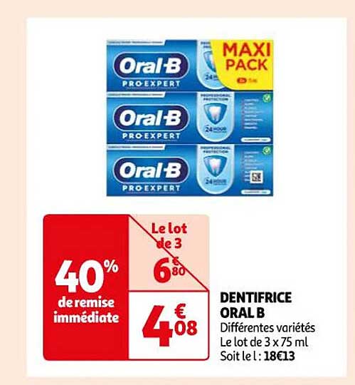 dentifrice oral b
