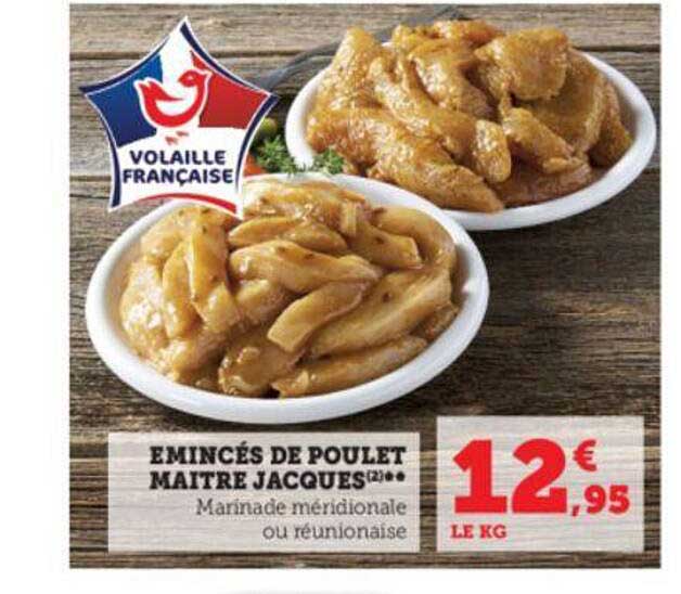 émincés de poulet maître jacques
