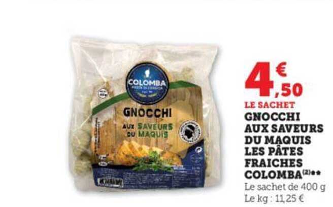 gnocchi aux saveurs du maquis les pâtes fraîches colomba