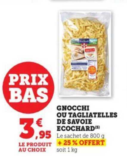 Gnocchi Ou Tagliatelles De Savoie écochard