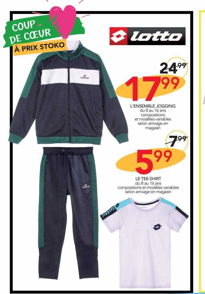 l'ensemble jogging lotto, le tee-shirt lotto