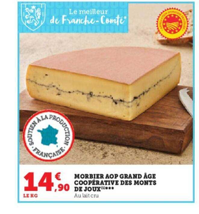 morbier aop grand âge coopérative des monts de joux
