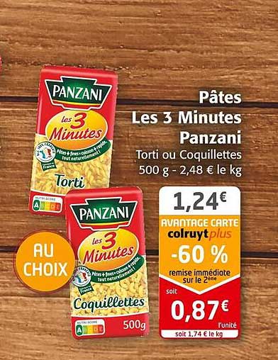 pâtes les 3 minutes panzani