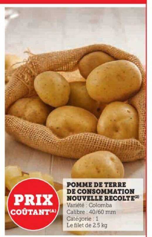 pomme de terre de consommation nouvelle recolte