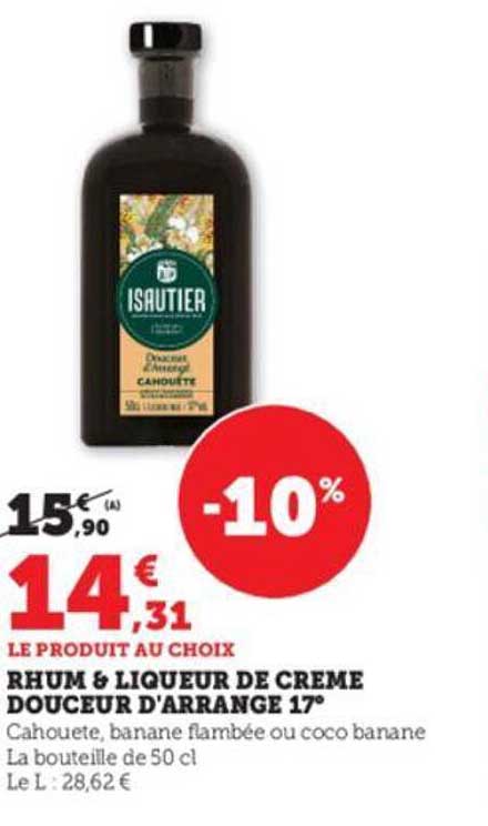 rhum & liqueur de crème douceur d'arrangé 17°