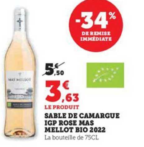 sable de camargue igp rosé mas mellot bio 2022