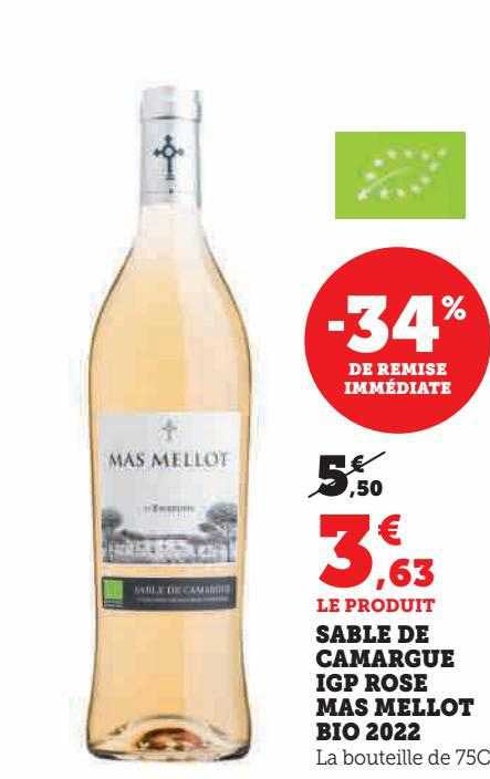 sable de camargue igp rosé mas mellot bio 2022