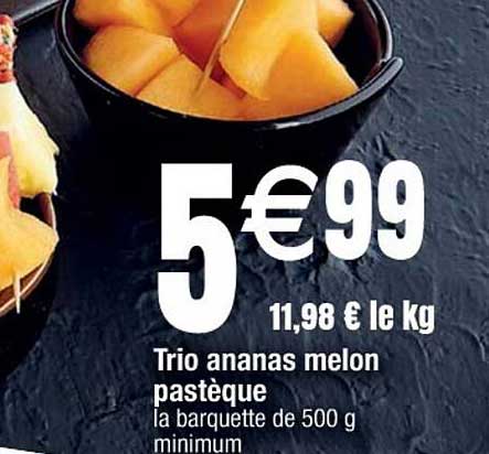 Trio Ananas Melon Pastèque
