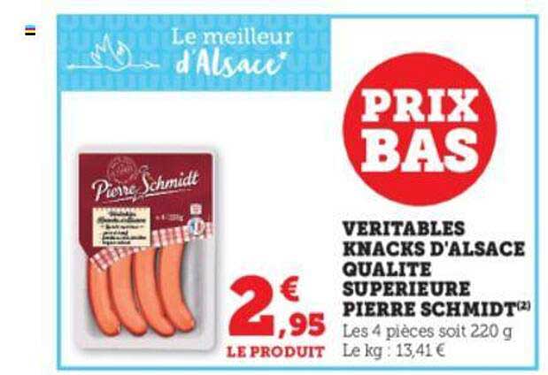 véritables knacks d'alsace qualité supérieure pierre schmidt