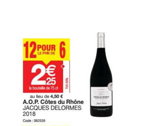 a.o.p. côtes du rhône jacques delormes 2018