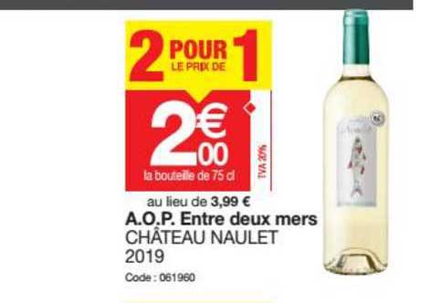 a.o.p. entre deux mers château naulet 2019