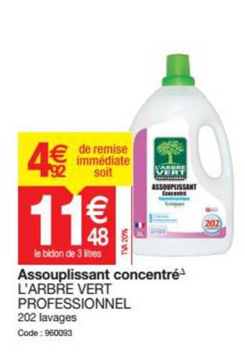assouplissant concentré l'arbre vert professionnel