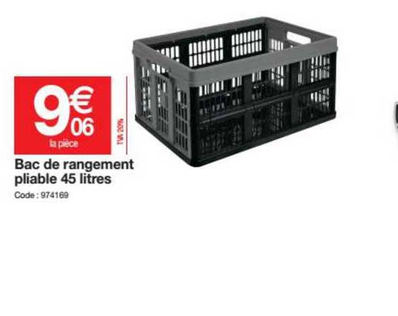 Bac De Rangemet Pliable 45 Litres
