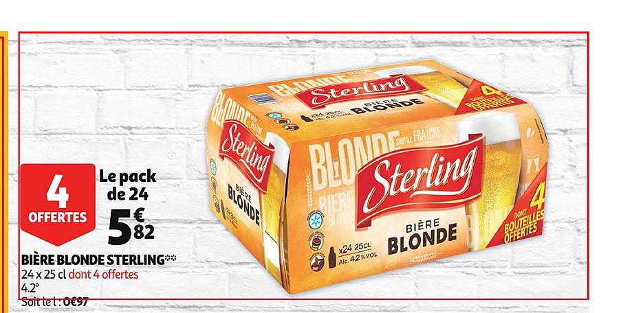 bière blonde sterling 4 offertes