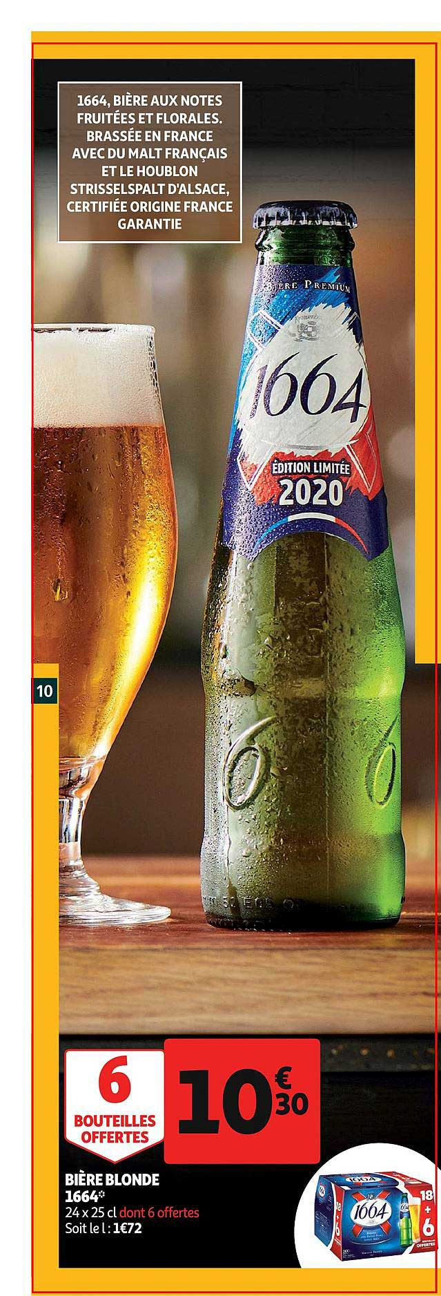 bière blonde 6 bouteilles offertes