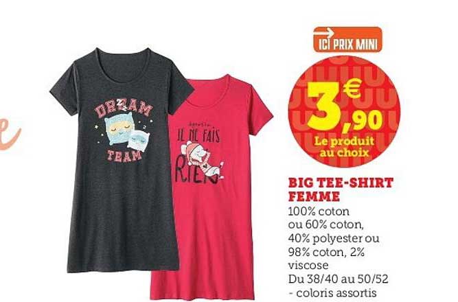 big tee shirt femme