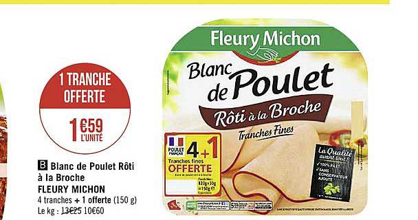 blanc de poulet rôti à la broche fleury michon