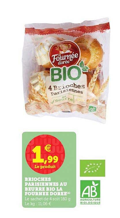 brioches parisiennes au beurre bio la fournée dorée