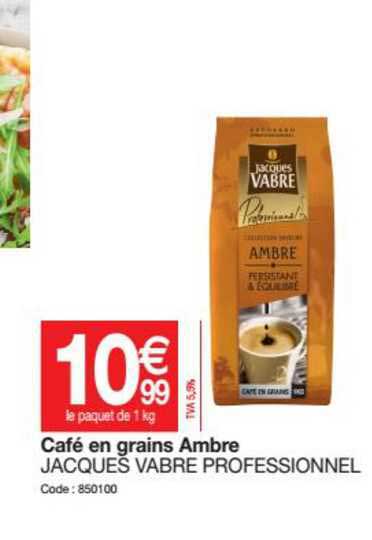 café en grains ambre jacques vabre professionnel